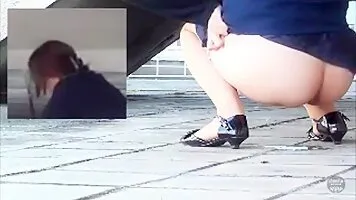 Asian girls shitting on the Streets compilation