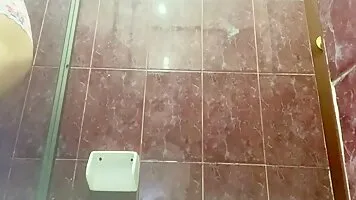 Caught In The Bathroom Pissing