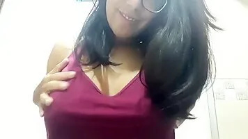 Latina shows her big natural tits up close dripping milk