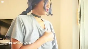 Ariana tied tit slapping lactation