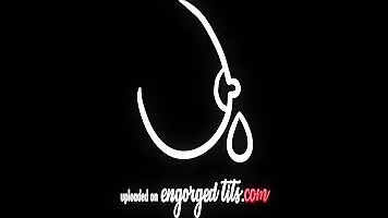 Amateur mom drains her engorged tits