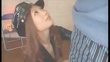 Sexy mistress munches on a hard member