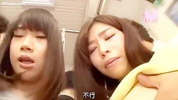 Busty Babes in a Crowded Car