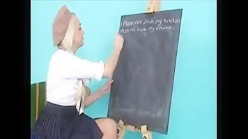 Schoolgirl cosplayer is a filthy stripper