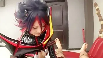 Ry?ko Matoi from Kill la kill cosplayer cant stop cumming from rough fuck