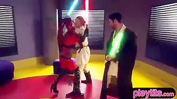 Red Twilek Cosplay Girl Giving Blowjob And Fucking In Star Wars Parody