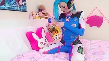Overwatchs D.Va Fucking Her Holes With Massive Toys