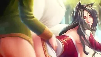 League of Legends Ahri Gets Fucked Hard From Behind and Gets a Creampie