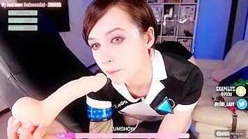 Kara from Detroit Become Human cosplayer fucks her ass on cam