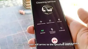 Hot Russian Maid Cosplayer Sucks Dick And Licks Cum Off The Floor