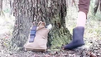 Jedi Girl Cosplayer Strips and Masturbates In The Woods