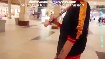 Gorgeous Harley Quinn Cosplayer Flashes and Masturbates In Public Mall