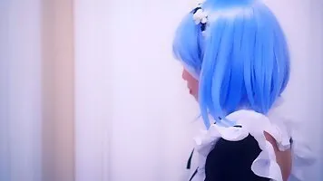 Gorgeous Chinese maid cosplayer sucks masters sons cock to help him study