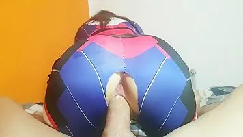 German teen cosplaying D.Va gets fucked and facial