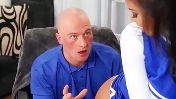 Ebony schoolgirl cosplayer gets fucked by her teacher