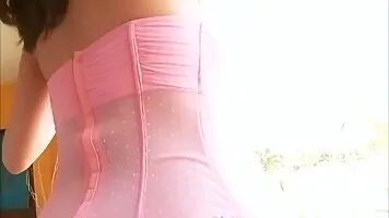 Cute Asian Bunny Maid Cosplayer Does Housework In Lingerie